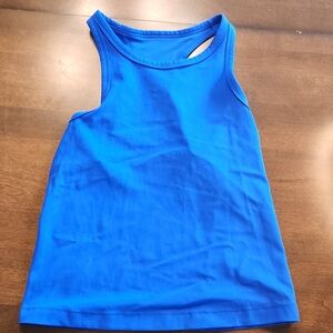 Blue Align Waist Length Tank Top